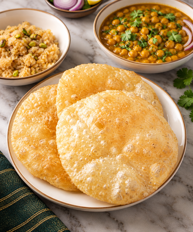 Halwa Poori Chole.