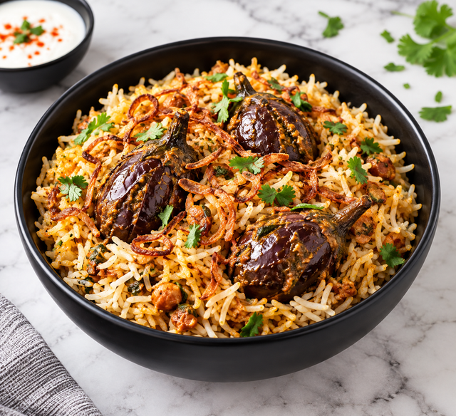 GUTTI VANKAYA PULAO.