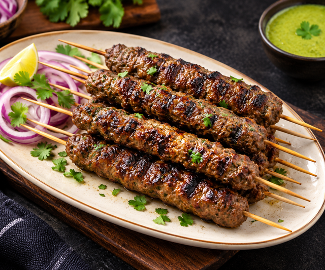 LAMB SEEKH KEBAB.