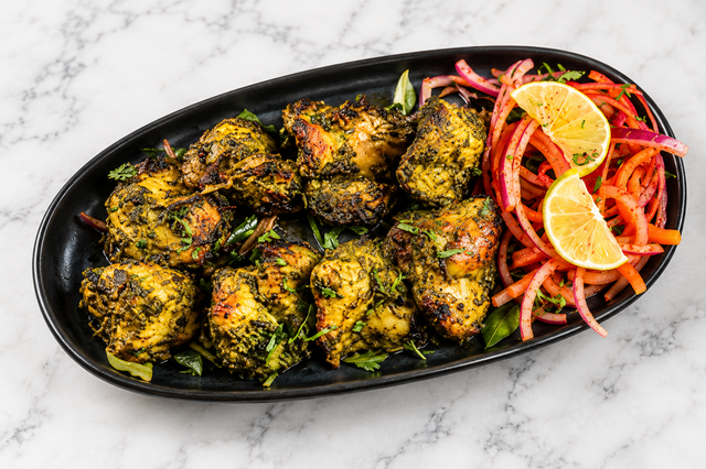 GONGURA CHICKEN KEBAB.
