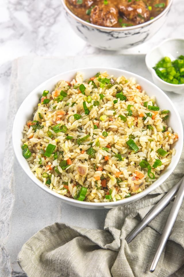 VEGETABLE FRIED RICE.