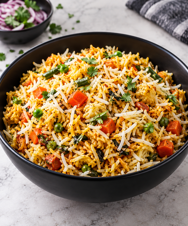 VEGETABLE DUM BIRYANI.