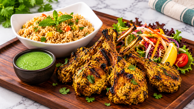 GRILLED LAMB CHOPS.