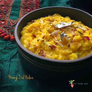 Chef Anjoy Special (Saffron Moongdal Halwa)